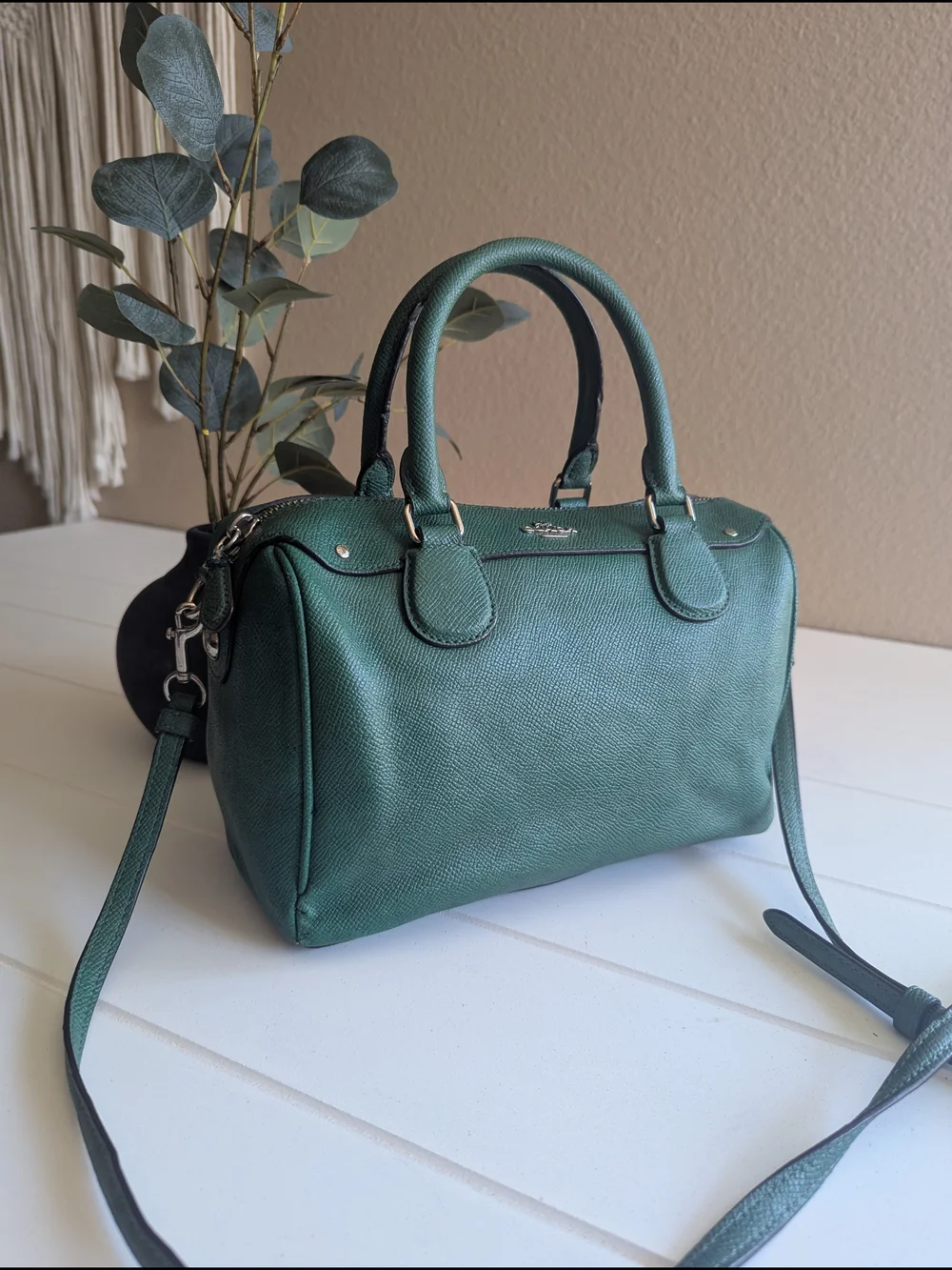 Coach Crossgrain Leather Mini Bennett Satchel